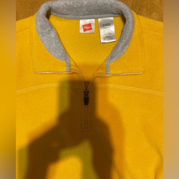 Men’s Hanes Size Small (34-36) 1/4 Zipper Pullover Fleece Sweatshirt With Pocket - Picture 3 of 14